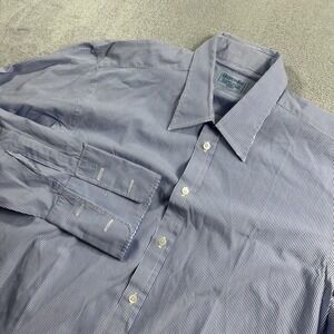 Hilditch & Key Bespoke Mens Blue White Striped Cotton Dress Shirt Jermyn St